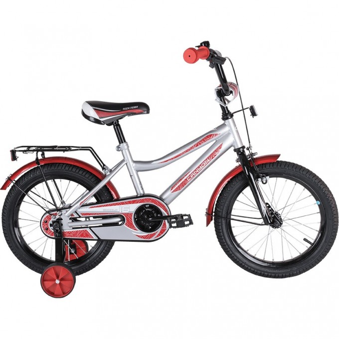 Детский велосипед TECH TEAM CANYON 14" серо-красный (сталь) NN002650