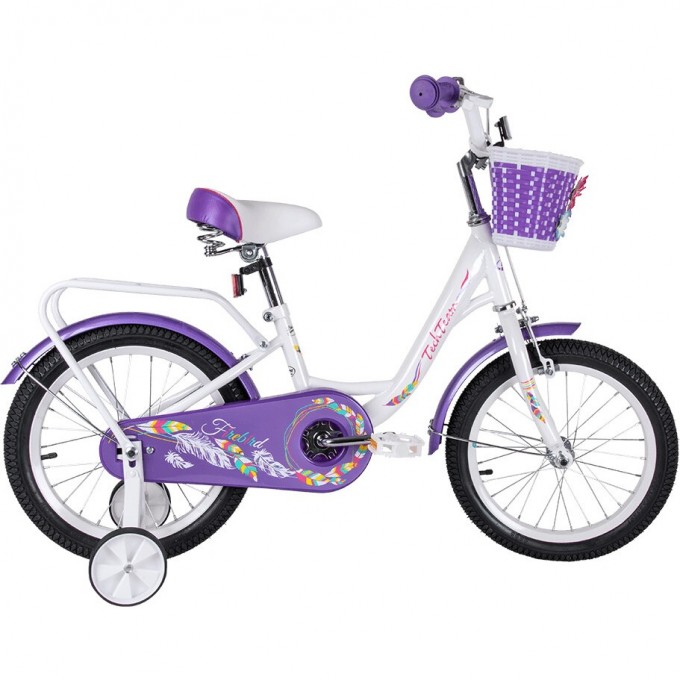Детский велосипед TECH TEAM FIREBIRD 14" бело-фиолетовый (сталь) NN003801