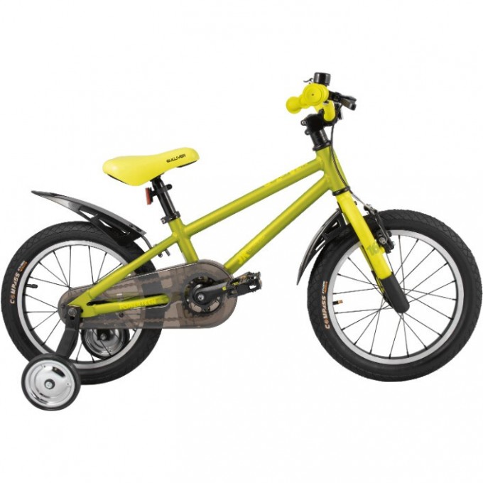 Детский велосипед TECH TEAM GULLIVER 16" зеленый (алюмин) NN002609