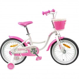 Детский велосипед TECH TEAM MERLIN бело-розовый 16 "