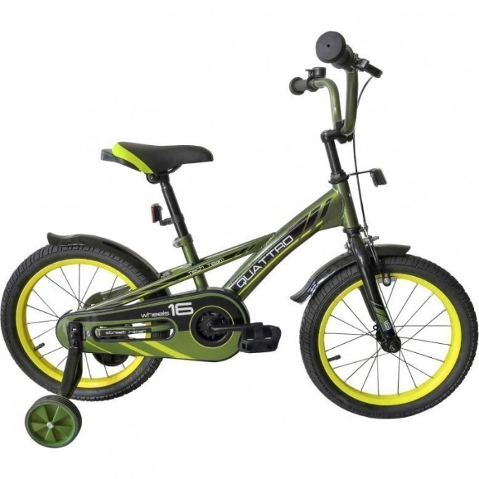 Детский велосипед TECH TEAM QUATTRO хаки 12" NN002662
