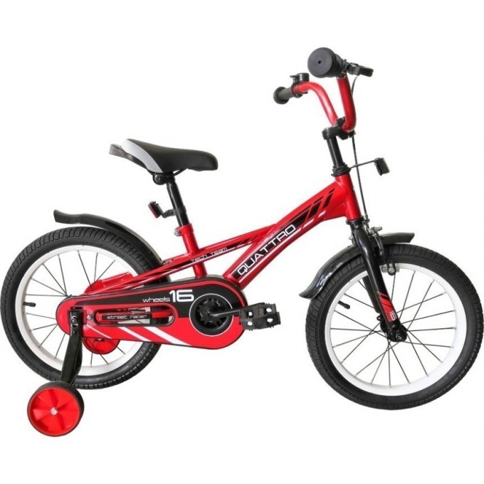 Детский велосипед TECH TEAM QUATTRO красный 12 " NN002660