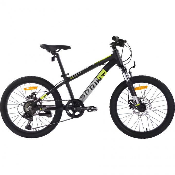 Городской велосипед TECH TEAM SPRINT 22"х12" чёрно-жёлтый 2023 NN010458