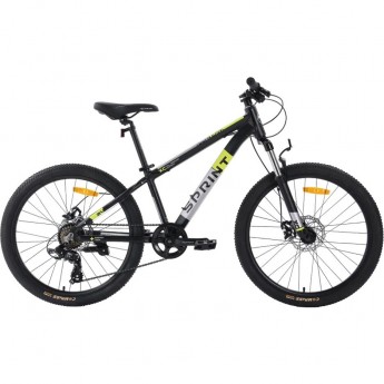Городской велосипед TECH TEAM SPRINT 24"х13" чёрно-жёлтый 2023