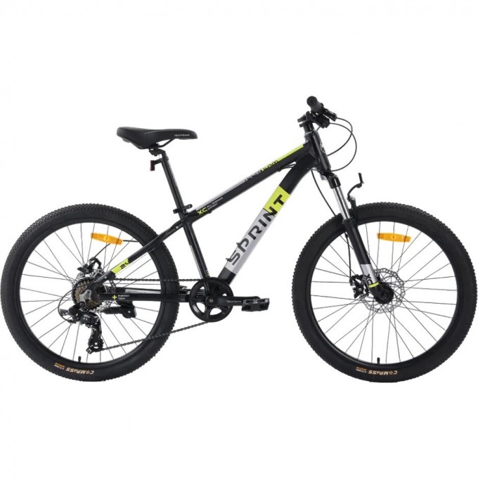 Городской велосипед TECH TEAM SPRINT 24"х13" чёрно-жёлтый 2023 NN010459