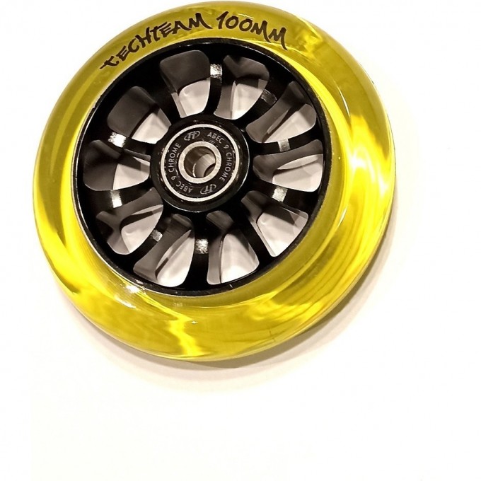 Колесо для самоката TECH TEAM X-TREME 100*24мм Winner, yellow transparent NN007756