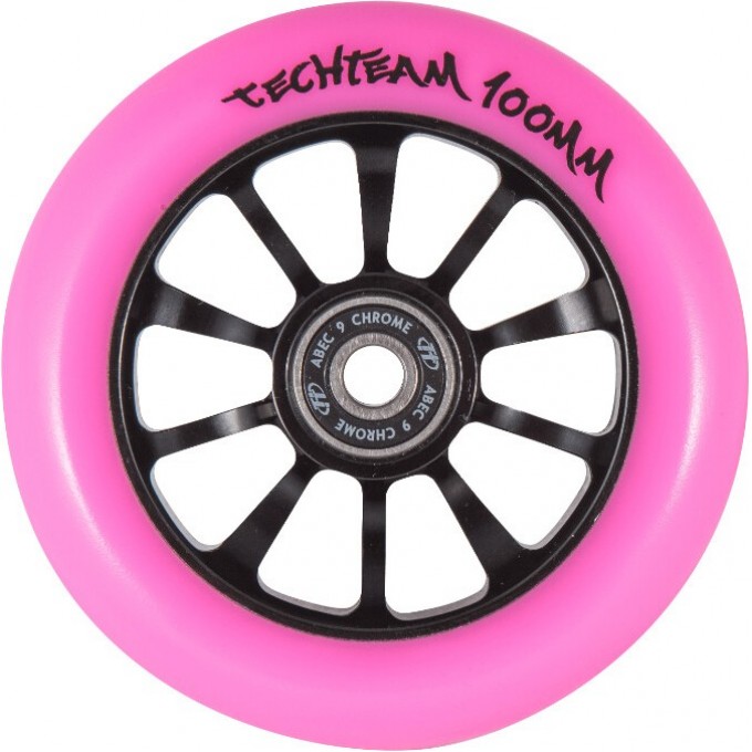 Колесо для самоката TECH TEAM X-TREME 110*24мм Winner, pink transparent NN007662