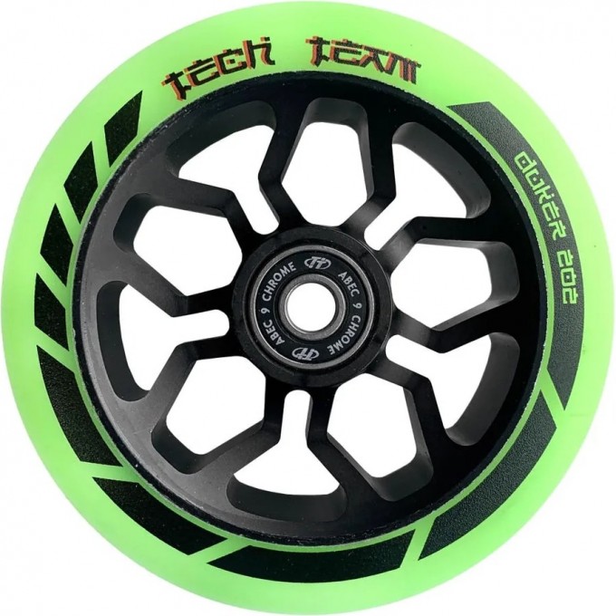 Колесо Flash TECH TEAM для самоката Duker 202, 110*24 мм, light green 888634 NN010684