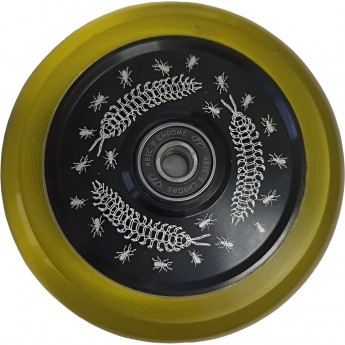 Колесо TECH TEAM для самоката X-Treme 100*24мм, Hollow core, yellow transparent