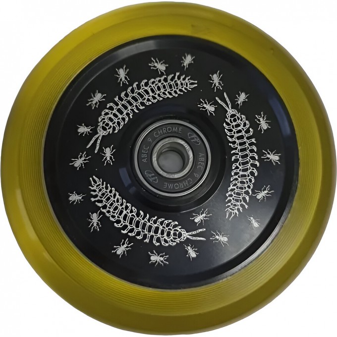 Колесо TECH TEAM для самоката X-Treme 100*24мм, Hollow core, yellow transparent NN007614