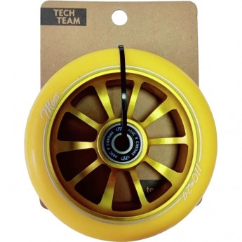 Колесо TECH TEAM для самоката X-Treme 110*24мм, Moss, yellow