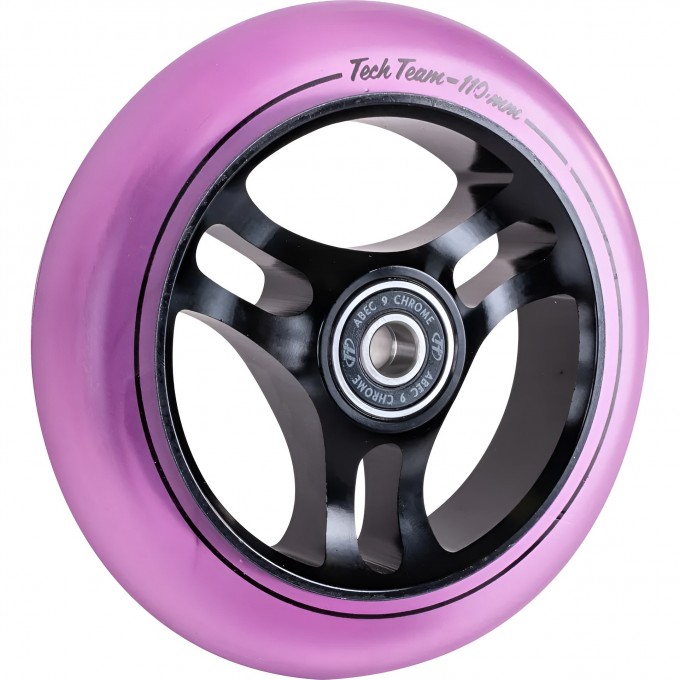 Колесо TECH TEAM для самоката X-Treme 110*24мм TRIANGLE, purple transparent NN007696