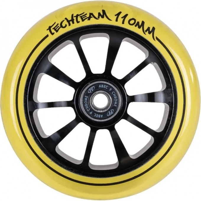 Колесо TECH TEAM для самоката X-Treme 110*24мм Winner, yellow transparent NN007655