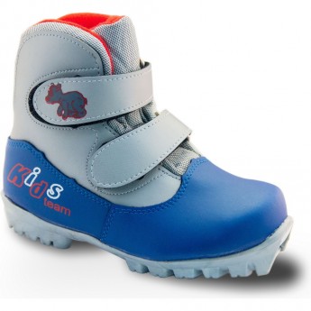 Лыжные ботинки TECH TEAM KIDS NNN сине-серебрянный р.32