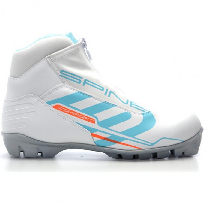 Лыжные ботинки TECH TEAM SPINE NNN Comfort (83/4) (белый/бирюзовый), размер 35 NN007341