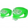 Набор TECH TEAM силиконовых фонарей передний и задний, зеленый/красный JY-267-2B NN001443