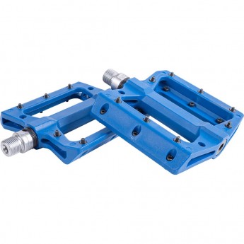 Педали TECH TEAM нейлон со сьемными шипами, подш. пром, 9/16",357гр N-5 blue
