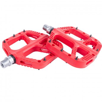 Педали TECH TEAM нейлон со сьемными шипами, подш. скольж., 9/16", 350 гр N-9 red