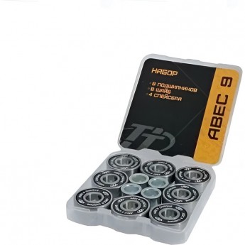 Подшипники TECH TEAM 608RS, ABEC- 9, 8 шт.+8 шайб+4 спейсера Подшипники TECH TEAM 608RS, ABEC- 9, 8 шт.+8 шайб+4 спейсера