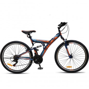 Велосипед STELS FOCUS V 26" 18-sp V030 18" Тёмно-синий/оранжевый