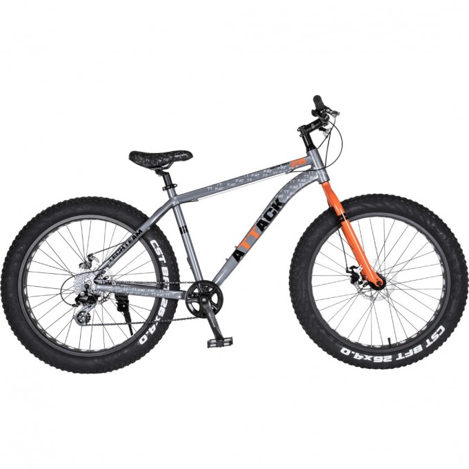 Велосипед TECH TEAM ATTACK 26"х15" Fat оранжевый NN004265