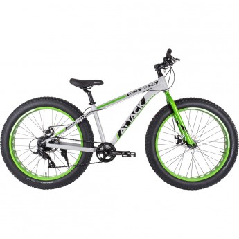 Велосипед TECH TEAM ATTACK 26"х19" Fat зеленый 2023