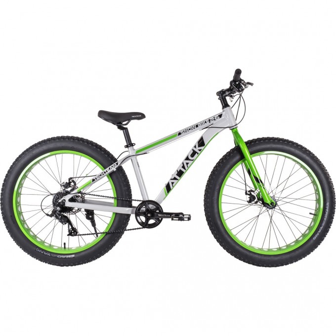 Велосипед TECH TEAM ATTACK 26"х19" Fat зеленый 2023 NN010430