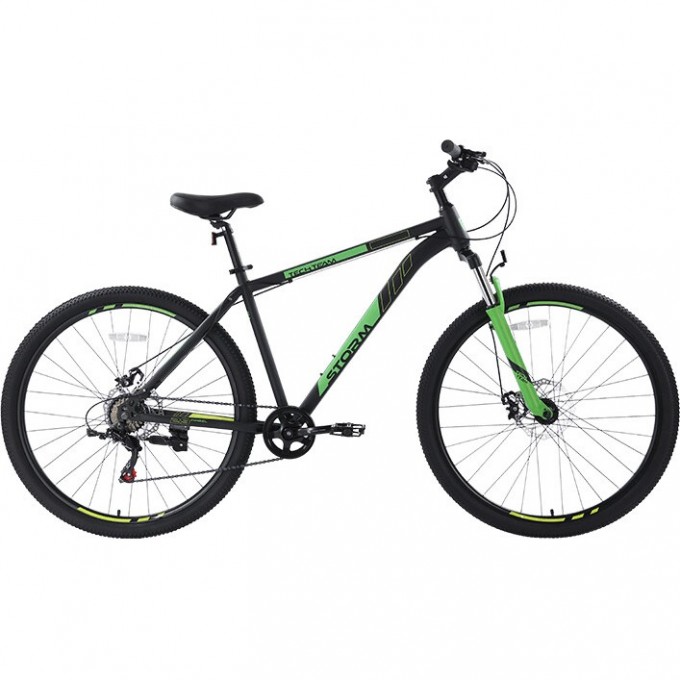 Велосипед TECH TEAM STORM 29"х19" чёрно-зелёный 2023 NN010452