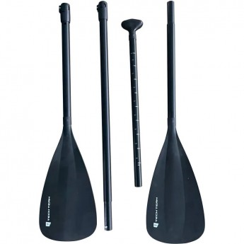 Весло TECH TEAM алюминиевое комбинированное 2-в-1: одно/двух стороннее